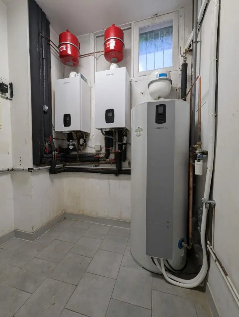 Pose de 2 chaudieres atlantic neama 3 pour gerer 2 zones + ballon thermodynamique calypso split