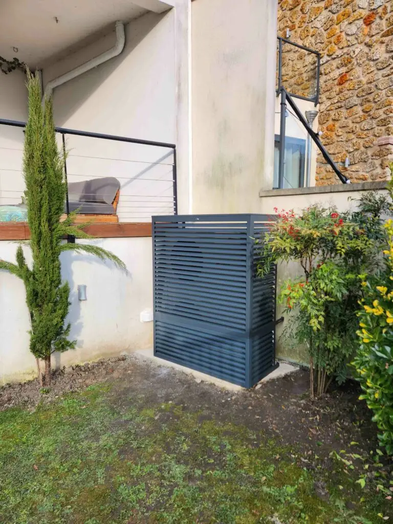 Réalisation cache Decoclim pour une pompe a chaleur double ventilateurs